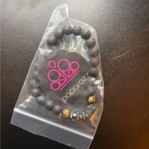Paparazzi Black and Gold Beaded Bracelet